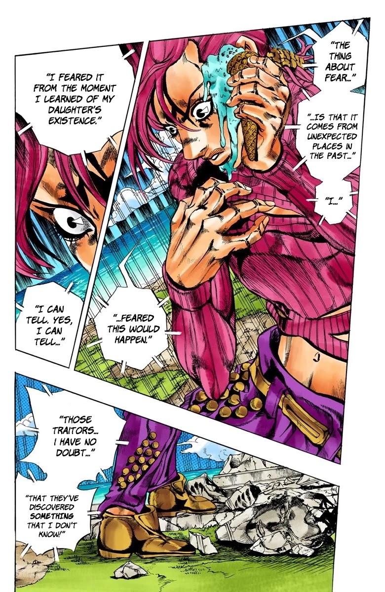 JoJo's Bizarre Adventure Part 5 - Vento Aureo (Official Colored) Chapter 113 page 3 - Chapter 113: Pronto! On The Line Part 2