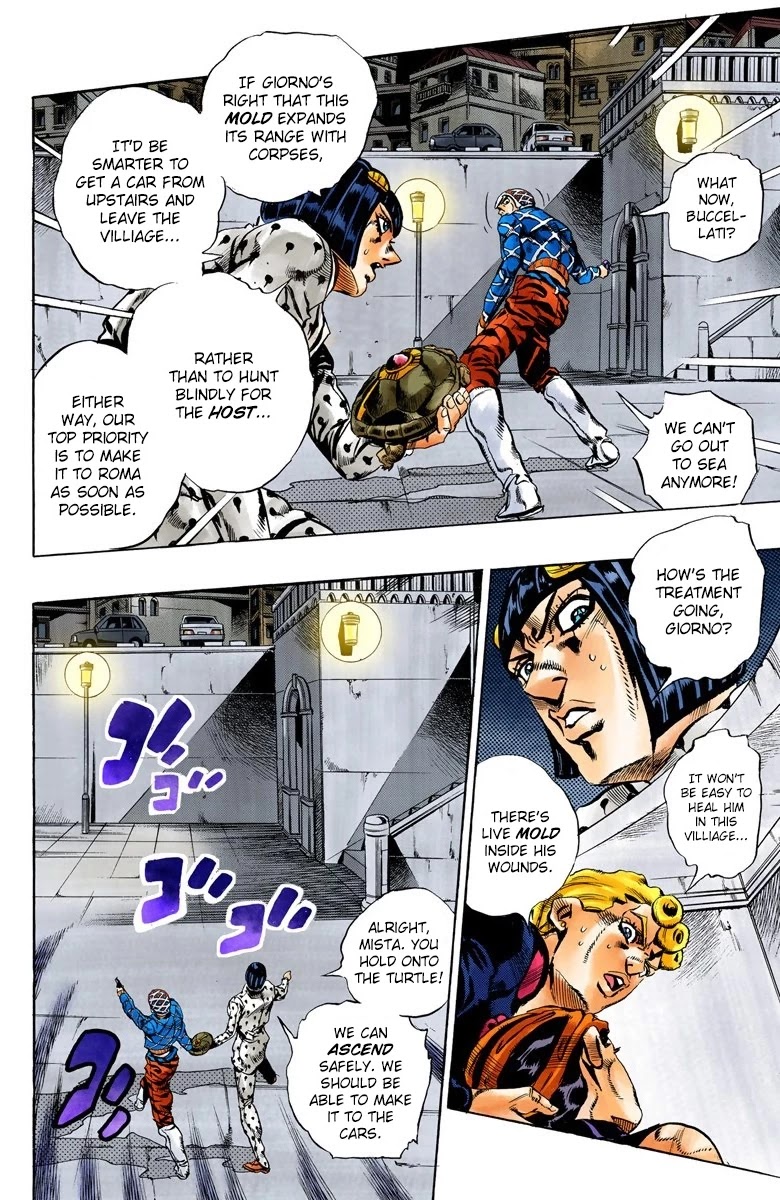 JoJo's Bizarre Adventure Part 5 - Vento Aureo (Official Colored) Chapter 115 page 11 - Chapter 115: Green Day and Oasis Part 1