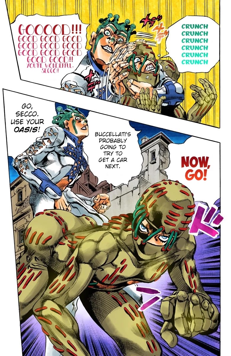 JoJo's Bizarre Adventure Part 5 - Vento Aureo (Official Colored) Chapter 115 page 18 - Chapter 115: Green Day and Oasis Part 1
