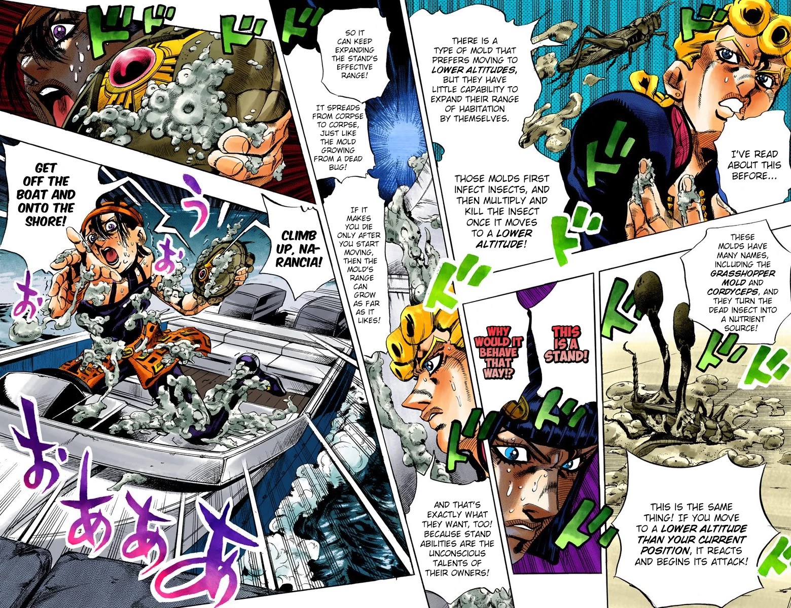 JoJo's Bizarre Adventure Part 5 - Vento Aureo (Official Colored) Chapter 115 page 4 - Chapter 115: Green Day and Oasis Part 1
