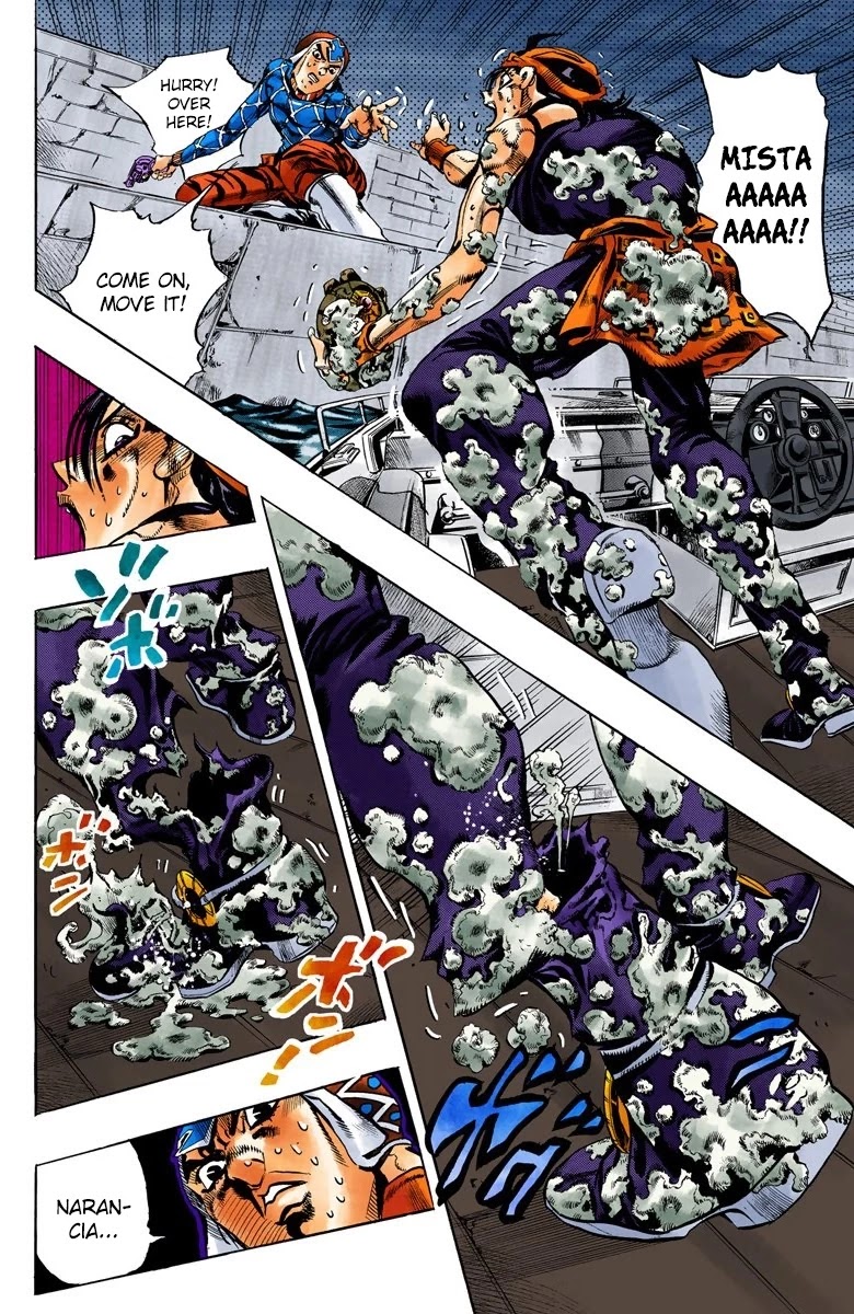 JoJo's Bizarre Adventure Part 5 - Vento Aureo (Official Colored) Chapter 115 page 5 - Chapter 115: Green Day and Oasis Part 1