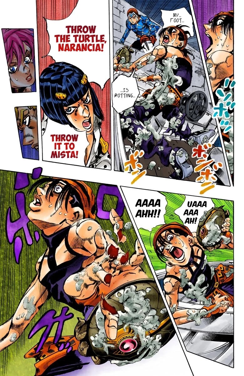 JoJo's Bizarre Adventure Part 5 - Vento Aureo (Official Colored) Chapter 115 page 6 - Chapter 115: Green Day and Oasis Part 1