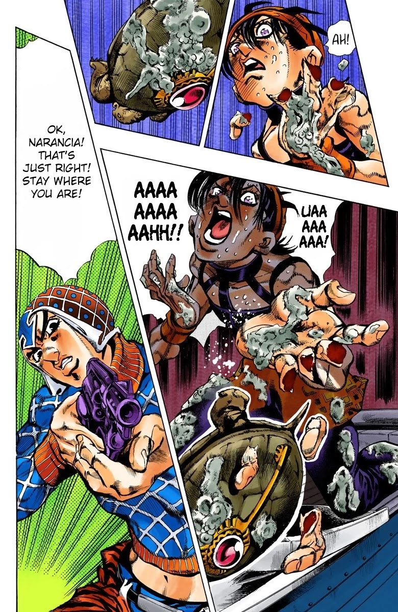 JoJo's Bizarre Adventure Part 5 - Vento Aureo (Official Colored) Chapter 115 page 7 - Chapter 115: Green Day and Oasis Part 1