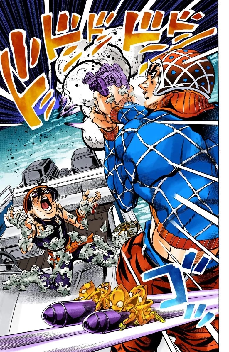 JoJo's Bizarre Adventure Part 5 - Vento Aureo (Official Colored) Chapter 115 page 8 - Chapter 115: Green Day and Oasis Part 1