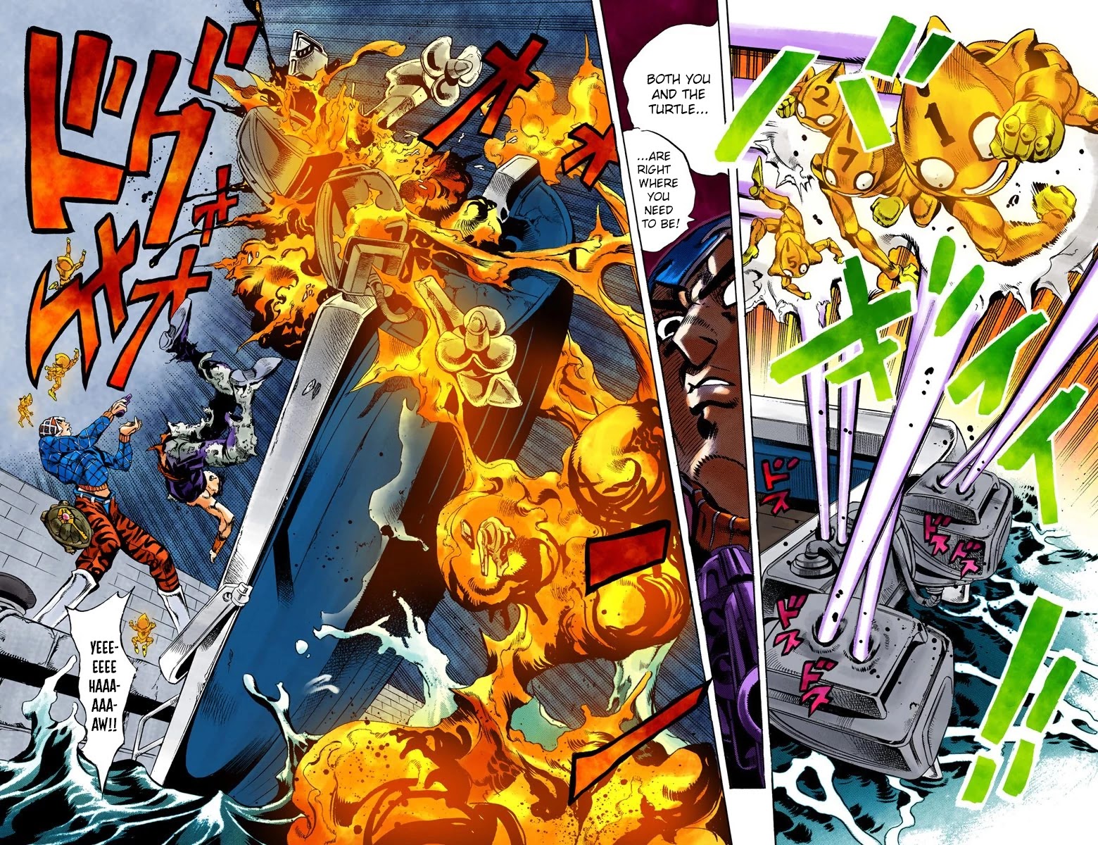 JoJo's Bizarre Adventure Part 5 - Vento Aureo (Official Colored) Chapter 115 page 9 - Chapter 115: Green Day and Oasis Part 1
