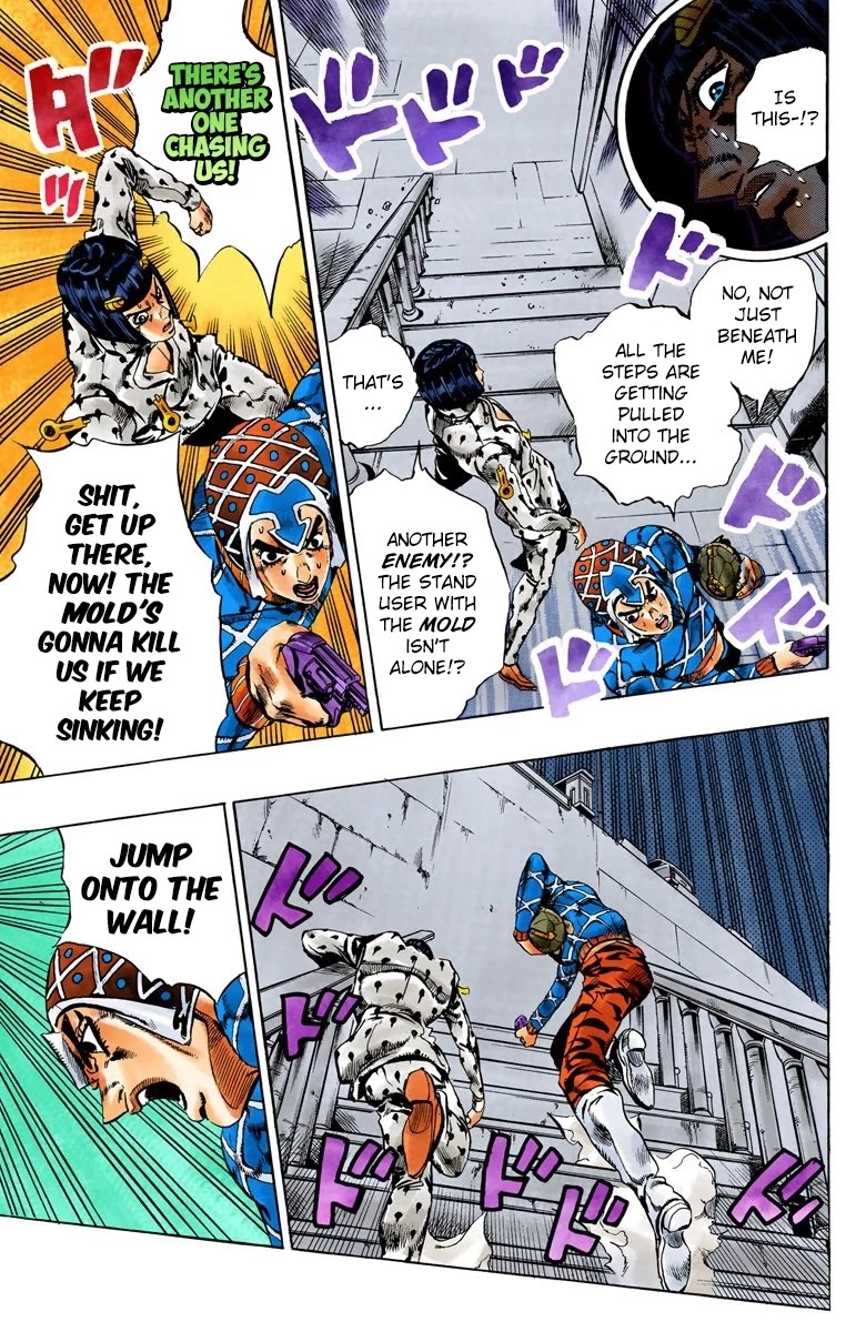 JoJo's Bizarre Adventure Part 5 - Vento Aureo (Official Colored) Chapter 116 page 11 - Chapter 116: Green Day and Oasis Part 2