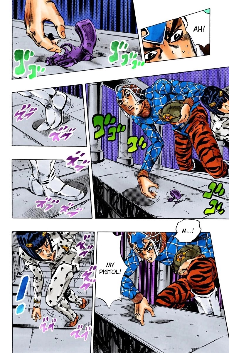 JoJo's Bizarre Adventure Part 5 - Vento Aureo (Official Colored) Chapter 116 page 12 - Chapter 116: Green Day and Oasis Part 2