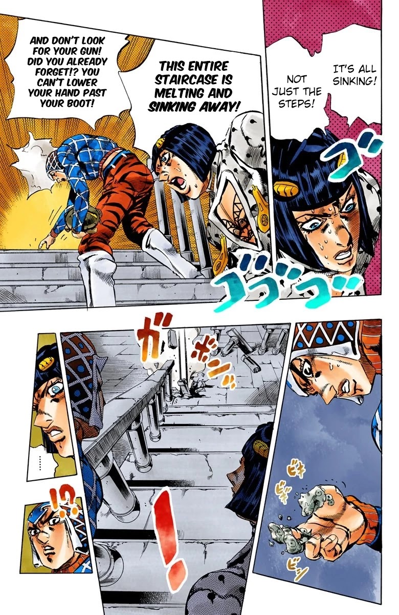 JoJo's Bizarre Adventure Part 5 - Vento Aureo (Official Colored) Chapter 116 page 13 - Chapter 116: Green Day and Oasis Part 2