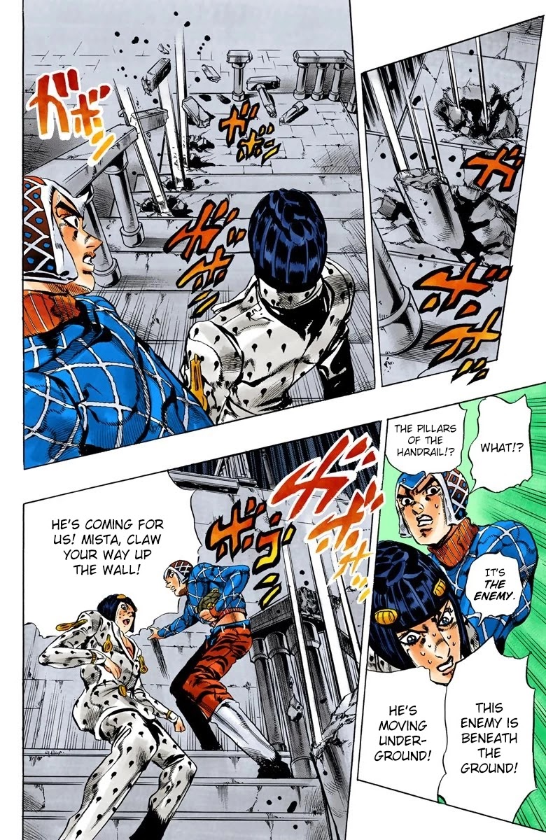 JoJo's Bizarre Adventure Part 5 - Vento Aureo (Official Colored) Chapter 116 page 14 - Chapter 116: Green Day and Oasis Part 2