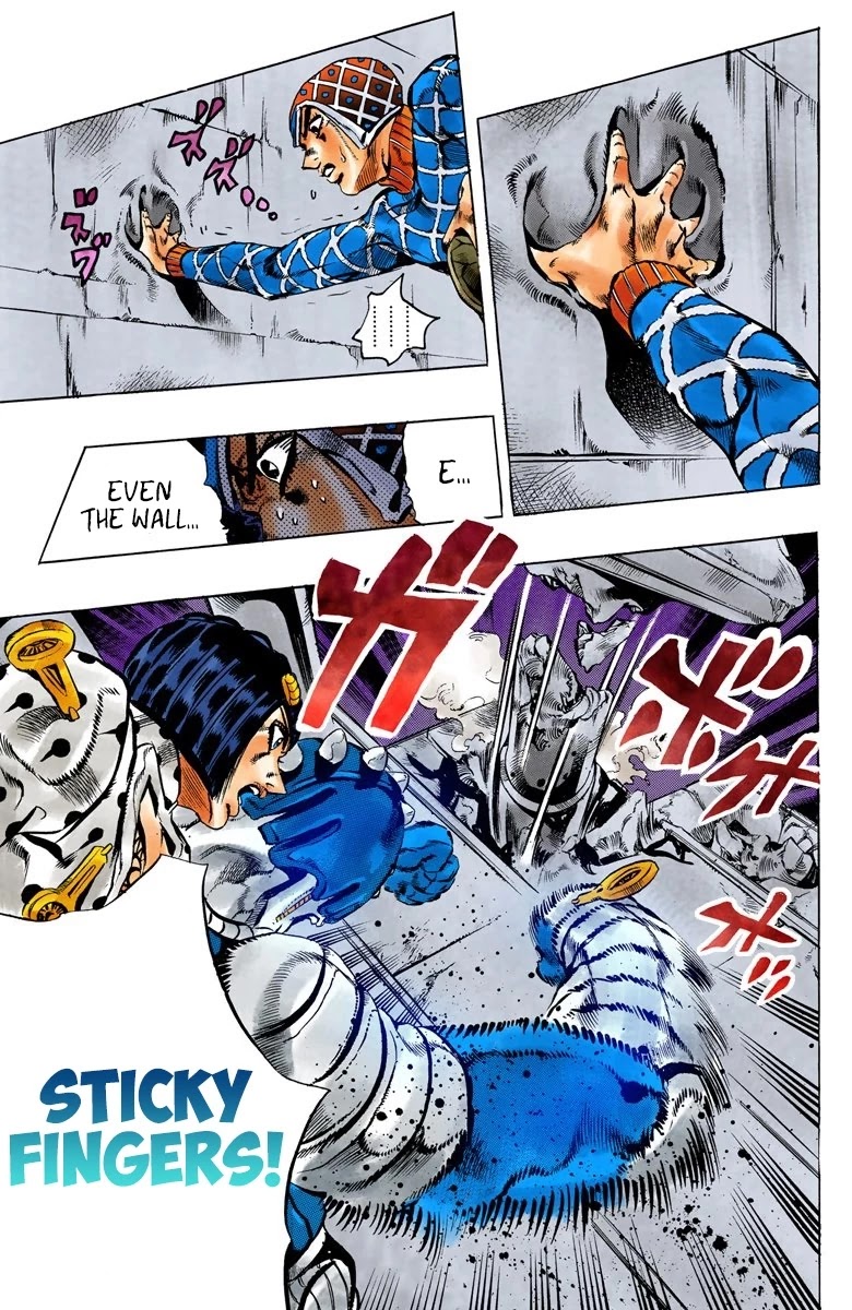 JoJo's Bizarre Adventure Part 5 - Vento Aureo (Official Colored) Chapter 116 page 15 - Chapter 116: Green Day and Oasis Part 2