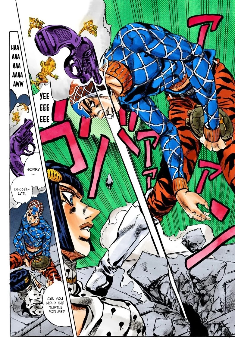 JoJo's Bizarre Adventure Part 5 - Vento Aureo (Official Colored) Chapter 116 page 18 - Chapter 116: Green Day and Oasis Part 2