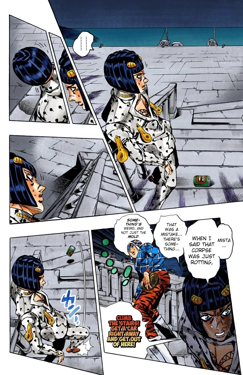 JoJo's Bizarre Adventure Part 5 - Vento Aureo (Official Colored) Chapter 116 page 7 - Chapter 116: Green Day and Oasis Part 2