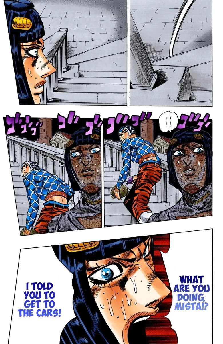 JoJo's Bizarre Adventure Part 5 - Vento Aureo (Official Colored) Chapter 116 page 8 - Chapter 116: Green Day and Oasis Part 2