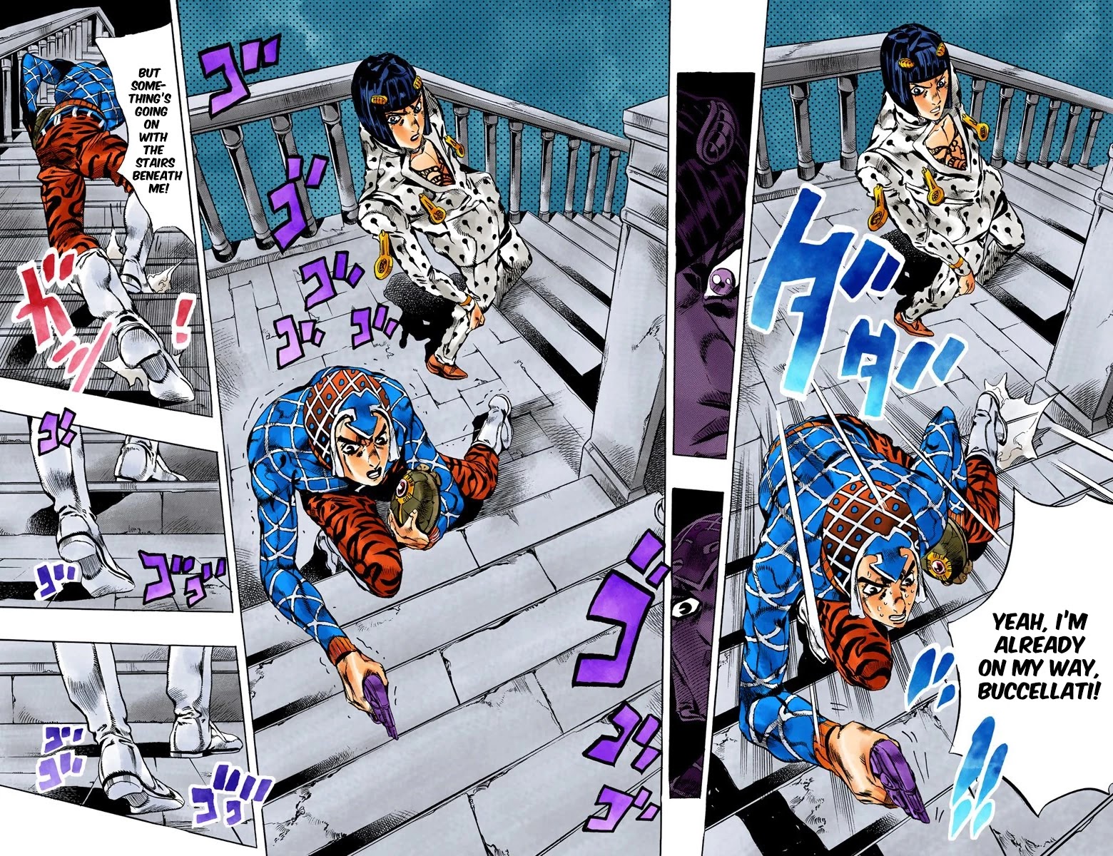 JoJo's Bizarre Adventure Part 5 - Vento Aureo (Official Colored) Chapter 116 page 9 - Chapter 116: Green Day and Oasis Part 2