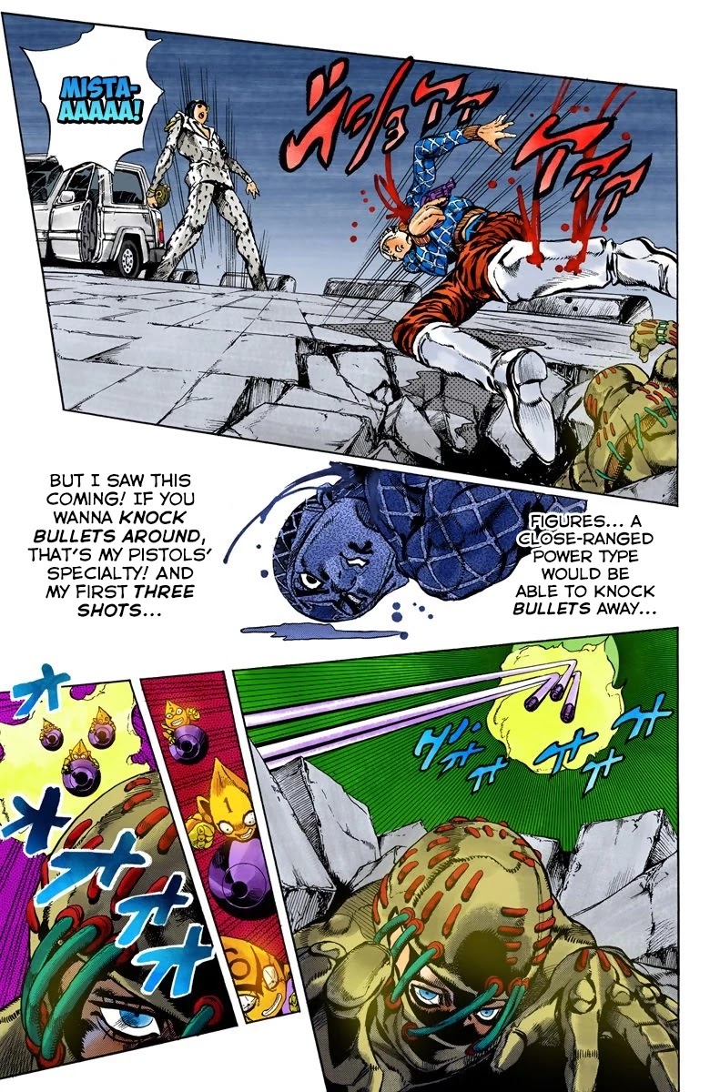 JoJo's Bizarre Adventure Part 5 - Vento Aureo (Official Colored) Chapter 117 page 11 - Chapter 117: Green Day and Oasis Part 3