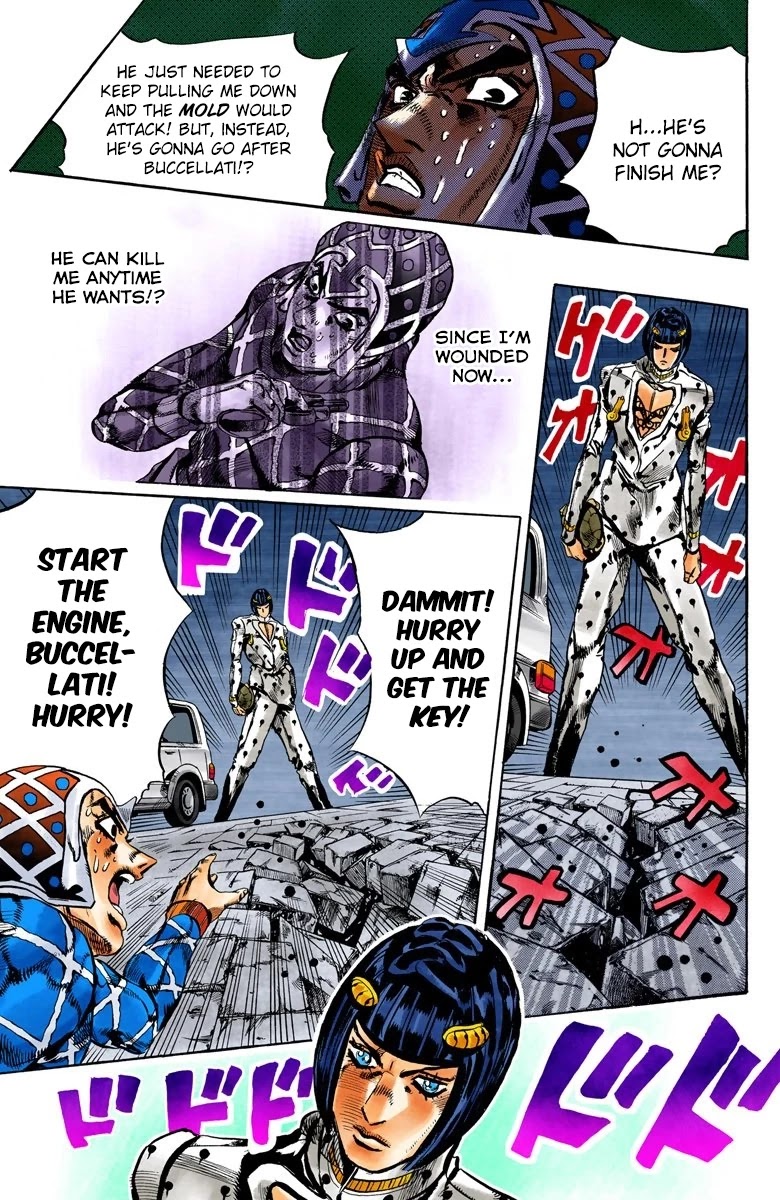 JoJo's Bizarre Adventure Part 5 - Vento Aureo (Official Colored) Chapter 117 page 13 - Chapter 117: Green Day and Oasis Part 3
