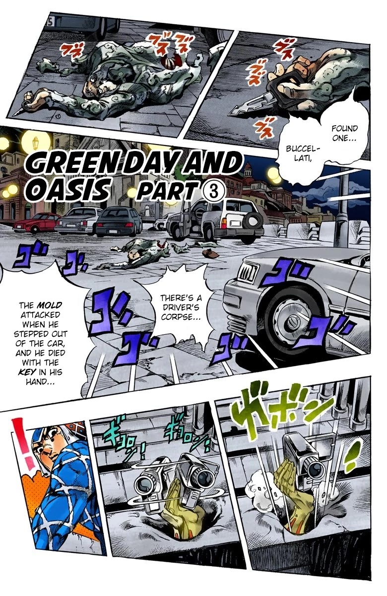 JoJo's Bizarre Adventure Part 5 - Vento Aureo (Official Colored) Chapter 117 page 2 - Chapter 117: Green Day and Oasis Part 3