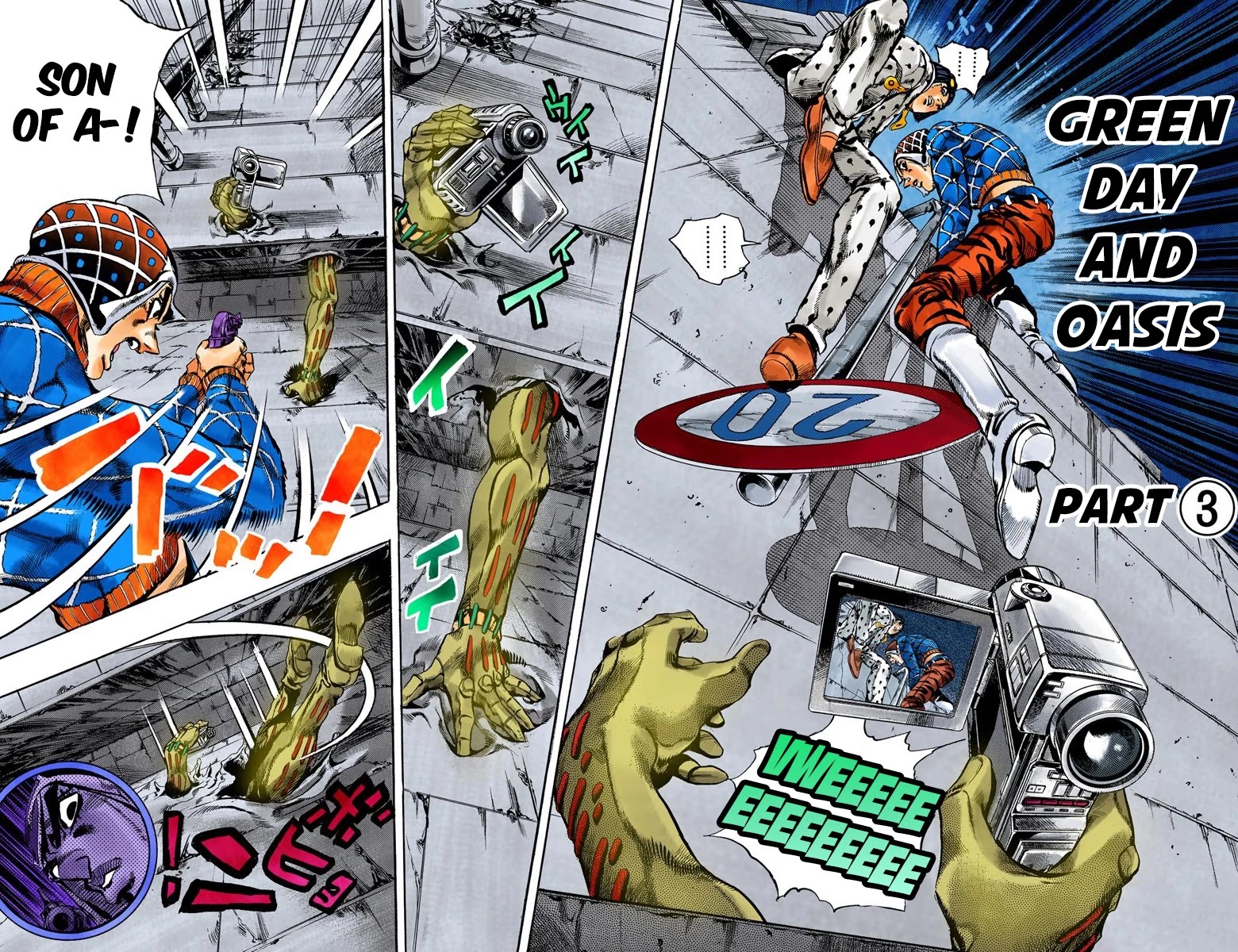 JoJo's Bizarre Adventure Part 5 - Vento Aureo (Official Colored) Chapter 117 page 3 - Chapter 117: Green Day and Oasis Part 3