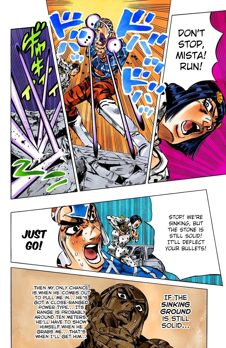 JoJo's Bizarre Adventure Part 5 - Vento Aureo (Official Colored) Chapter 117 page 7 - Chapter 117: Green Day and Oasis Part 3