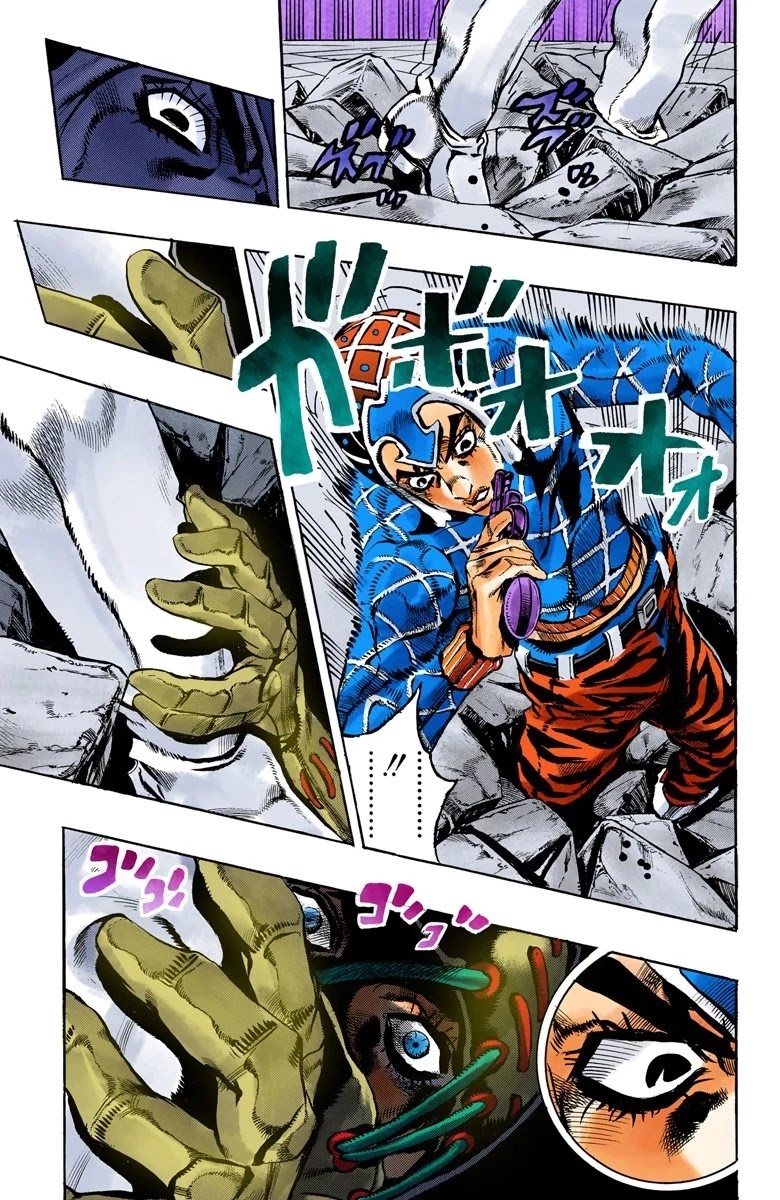 JoJo's Bizarre Adventure Part 5 - Vento Aureo (Official Colored) Chapter 117 page 8 - Chapter 117: Green Day and Oasis Part 3