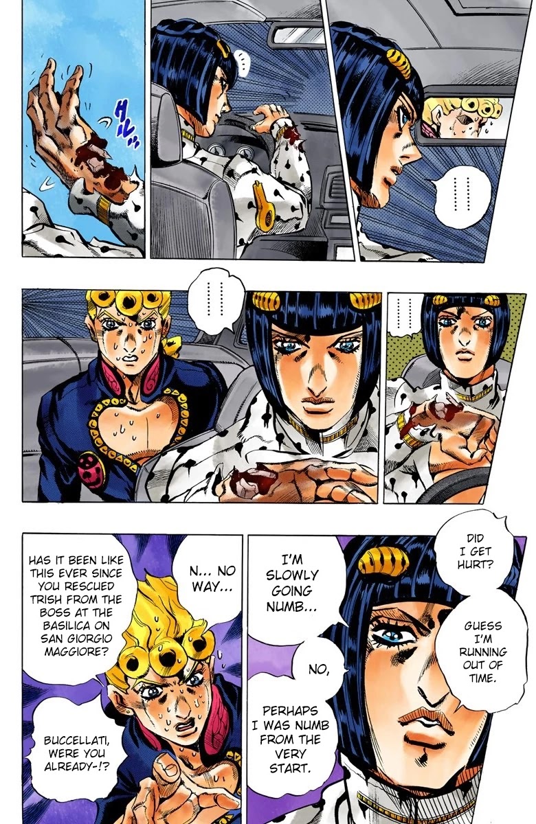 JoJo's Bizarre Adventure Part 5 - Vento Aureo (Official Colored) Chapter 118 page 13 - Chapter 118: Green Day and Oasis Part 4