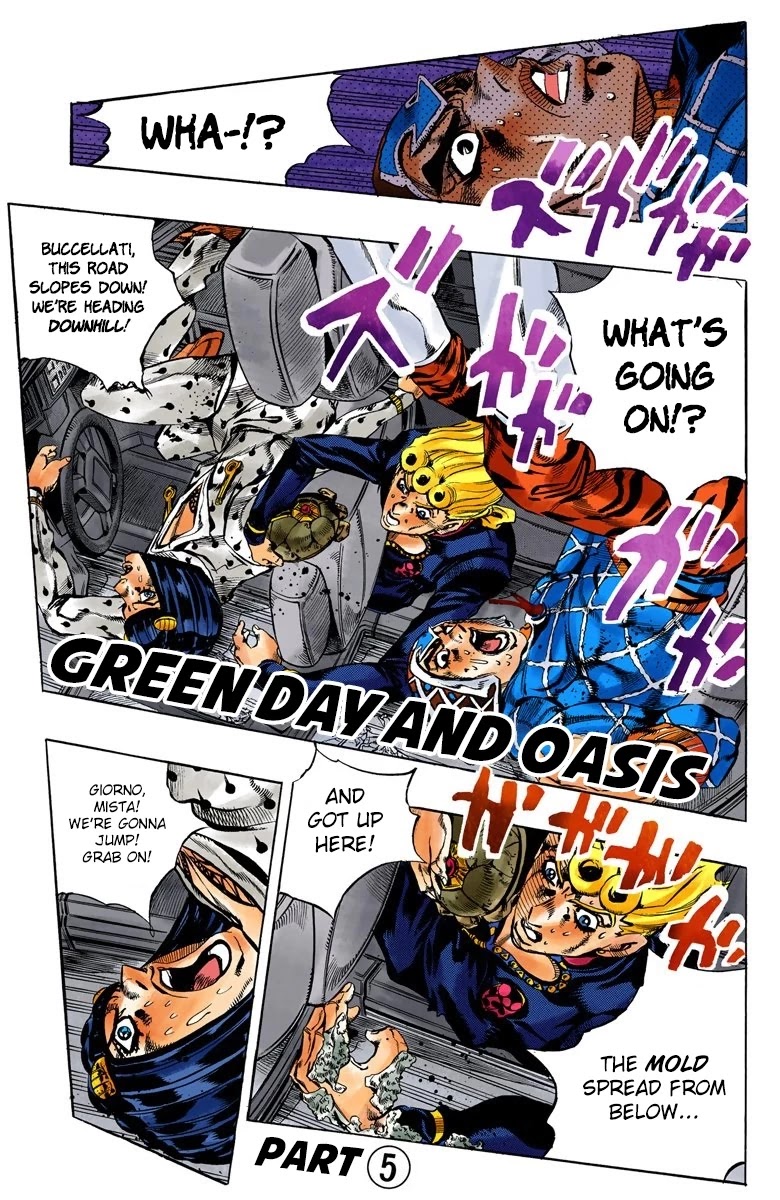 JoJo's Bizarre Adventure Part 5 - Vento Aureo (Official Colored) Chapter 119 page 2 - Chapter 119: Green Day and Oasis Part 5