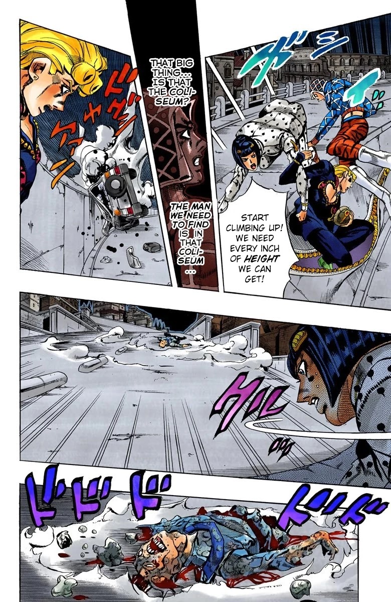 JoJo's Bizarre Adventure Part 5 - Vento Aureo (Official Colored) Chapter 119 page 4 - Chapter 119: Green Day and Oasis Part 5