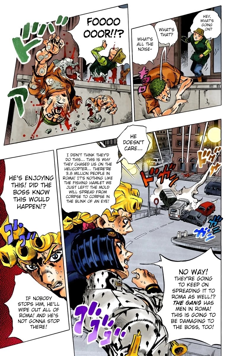 JoJo's Bizarre Adventure Part 5 - Vento Aureo (Official Colored) Chapter 119 page 9 - Chapter 119: Green Day and Oasis Part 5
