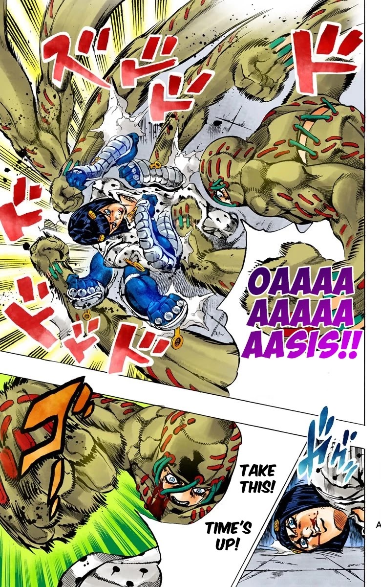 JoJo's Bizarre Adventure Part 5 - Vento Aureo (Official Colored) Chapter 120 page 10 - Chapter 120: Green Day and Oasis Part 6