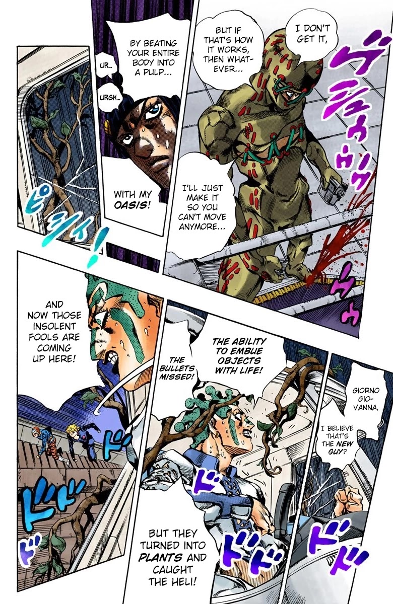 JoJo's Bizarre Adventure Part 5 - Vento Aureo (Official Colored) Chapter 120 page 13 - Chapter 120: Green Day and Oasis Part 6