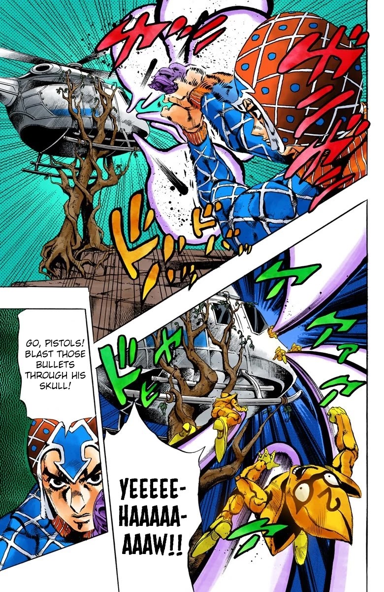 JoJo's Bizarre Adventure Part 5 - Vento Aureo (Official Colored) Chapter 120 page 16 - Chapter 120: Green Day and Oasis Part 6