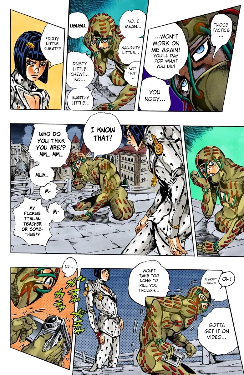 JoJo's Bizarre Adventure Part 5 - Vento Aureo (Official Colored) Chapter 120 page 4 - Chapter 120: Green Day and Oasis Part 6