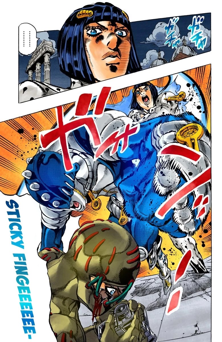 JoJo's Bizarre Adventure Part 5 - Vento Aureo (Official Colored) Chapter 120 page 5 - Chapter 120: Green Day and Oasis Part 6