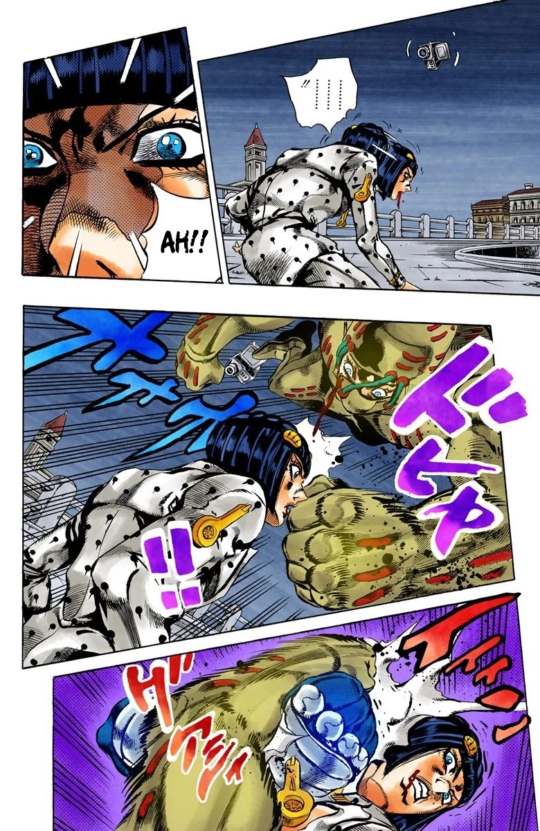 JoJo's Bizarre Adventure Part 5 - Vento Aureo (Official Colored) Chapter 120 page 7 - Chapter 120: Green Day and Oasis Part 6