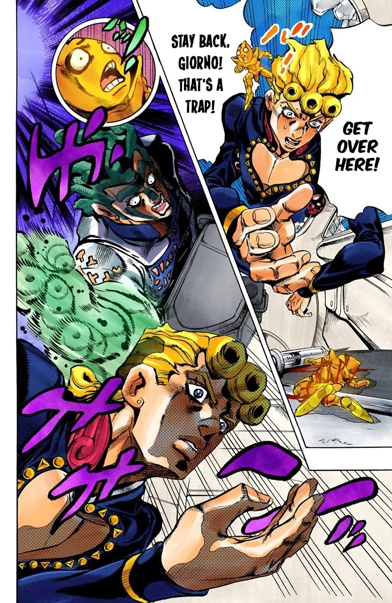 JoJo's Bizarre Adventure Part 5 - Vento Aureo (Official Colored) Chapter 121 page 13 - Chapter 121: Green Day and Oasis Part 7