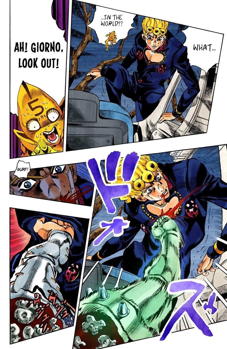 JoJo's Bizarre Adventure Part 5 - Vento Aureo (Official Colored) Chapter 121 page 17 - Chapter 121: Green Day and Oasis Part 7