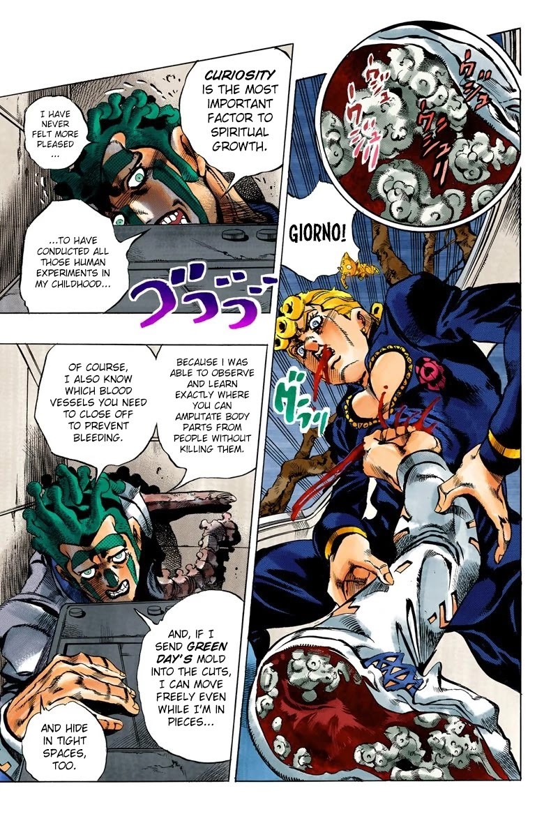 JoJo's Bizarre Adventure Part 5 - Vento Aureo (Official Colored) Chapter 121 page 18 - Chapter 121: Green Day and Oasis Part 7