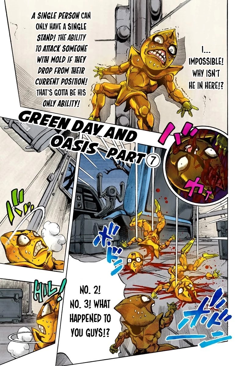 JoJo's Bizarre Adventure Part 5 - Vento Aureo (Official Colored) Chapter 121 page 2 - Chapter 121: Green Day and Oasis Part 7