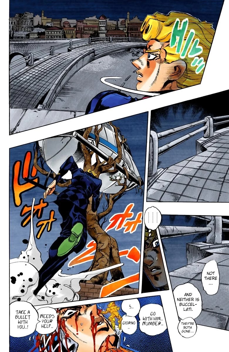 JoJo's Bizarre Adventure Part 5 - Vento Aureo (Official Colored) Chapter 121 page 7 - Chapter 121: Green Day and Oasis Part 7