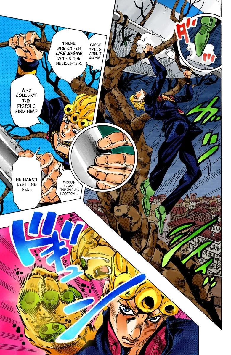JoJo's Bizarre Adventure Part 5 - Vento Aureo (Official Colored) Chapter 121 page 8 - Chapter 121: Green Day and Oasis Part 7