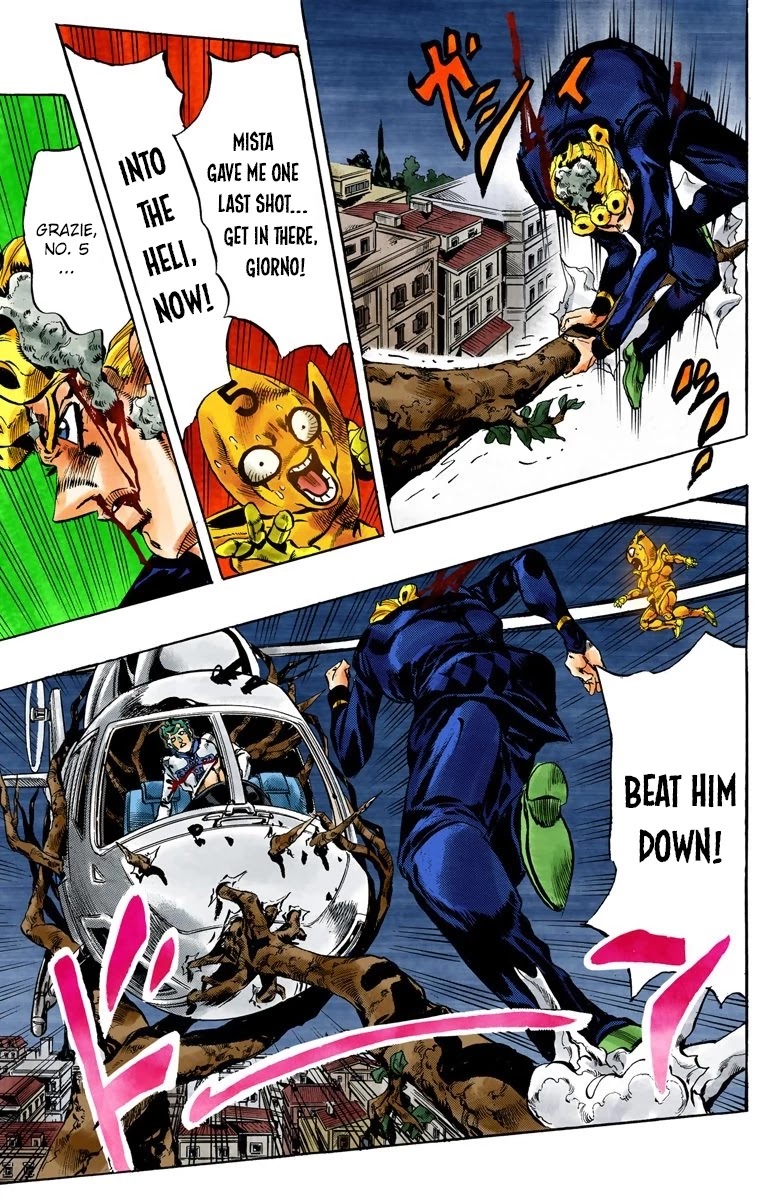 JoJo's Bizarre Adventure Part 5 - Vento Aureo (Official Colored) Chapter 122 page 10 - Chapter 122: Green Day and Oasis Part 8