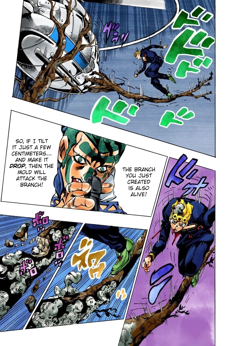 JoJo's Bizarre Adventure Part 5 - Vento Aureo (Official Colored) Chapter 122 page 12 - Chapter 122: Green Day and Oasis Part 8