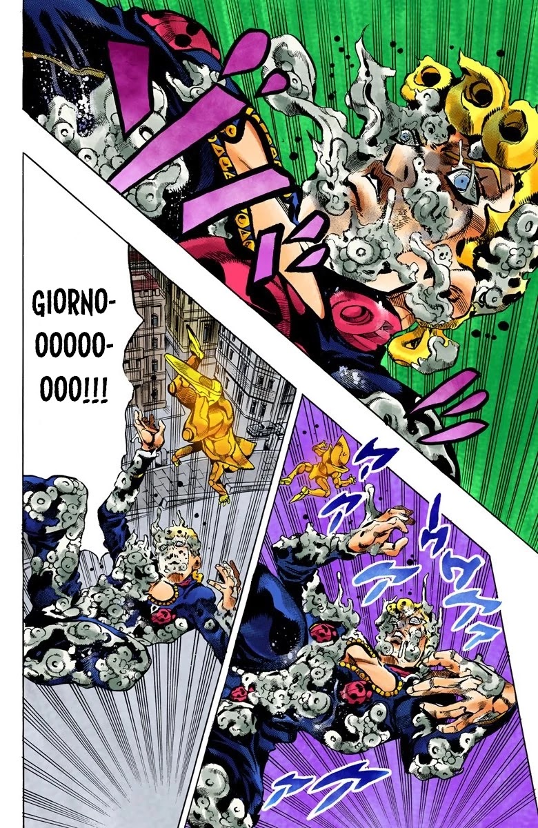 JoJo's Bizarre Adventure Part 5 - Vento Aureo (Official Colored) Chapter 122 page 14 - Chapter 122: Green Day and Oasis Part 8