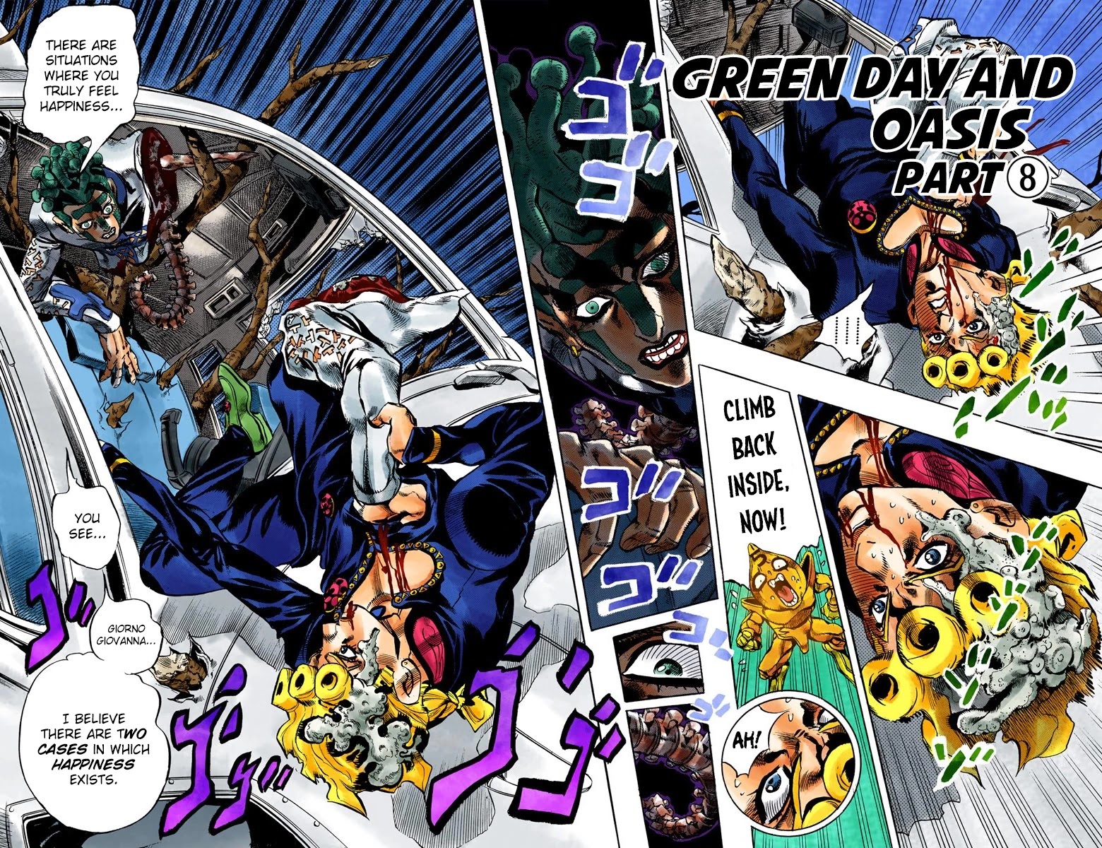 JoJo's Bizarre Adventure Part 5 - Vento Aureo (Official Colored) Chapter 122 page 3 - Chapter 122: Green Day and Oasis Part 8
