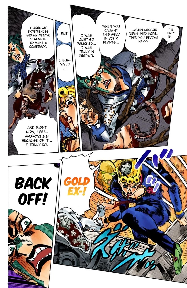 JoJo's Bizarre Adventure Part 5 - Vento Aureo (Official Colored) Chapter 122 page 4 - Chapter 122: Green Day and Oasis Part 8