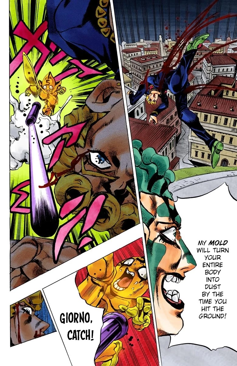 JoJo's Bizarre Adventure Part 5 - Vento Aureo (Official Colored) Chapter 122 page 7 - Chapter 122: Green Day and Oasis Part 8