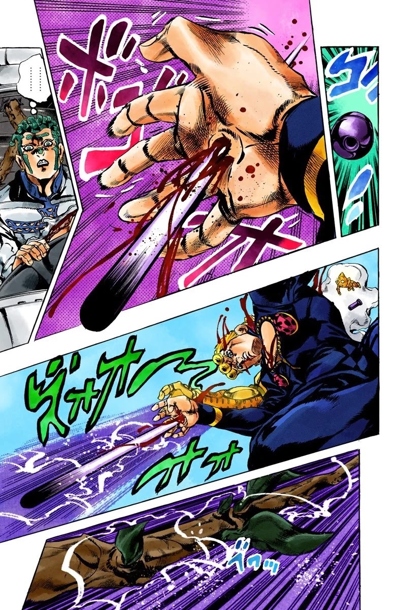JoJo's Bizarre Adventure Part 5 - Vento Aureo (Official Colored) Chapter 122 page 8 - Chapter 122: Green Day and Oasis Part 8