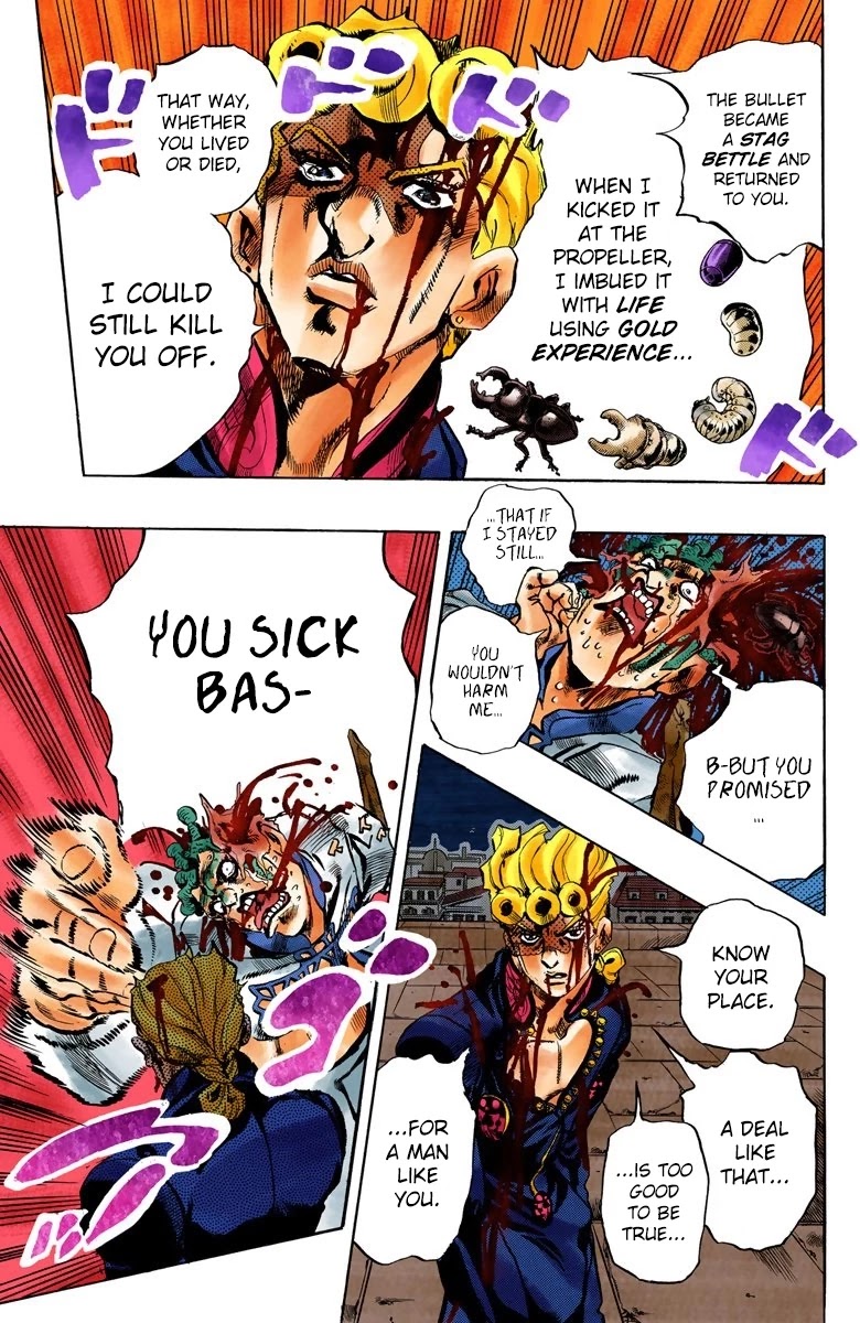JoJo's Bizarre Adventure Part 5 - Vento Aureo (Official Colored) Chapter 123 page 11 - Chapter 123: Green Day and Oasis Part 9