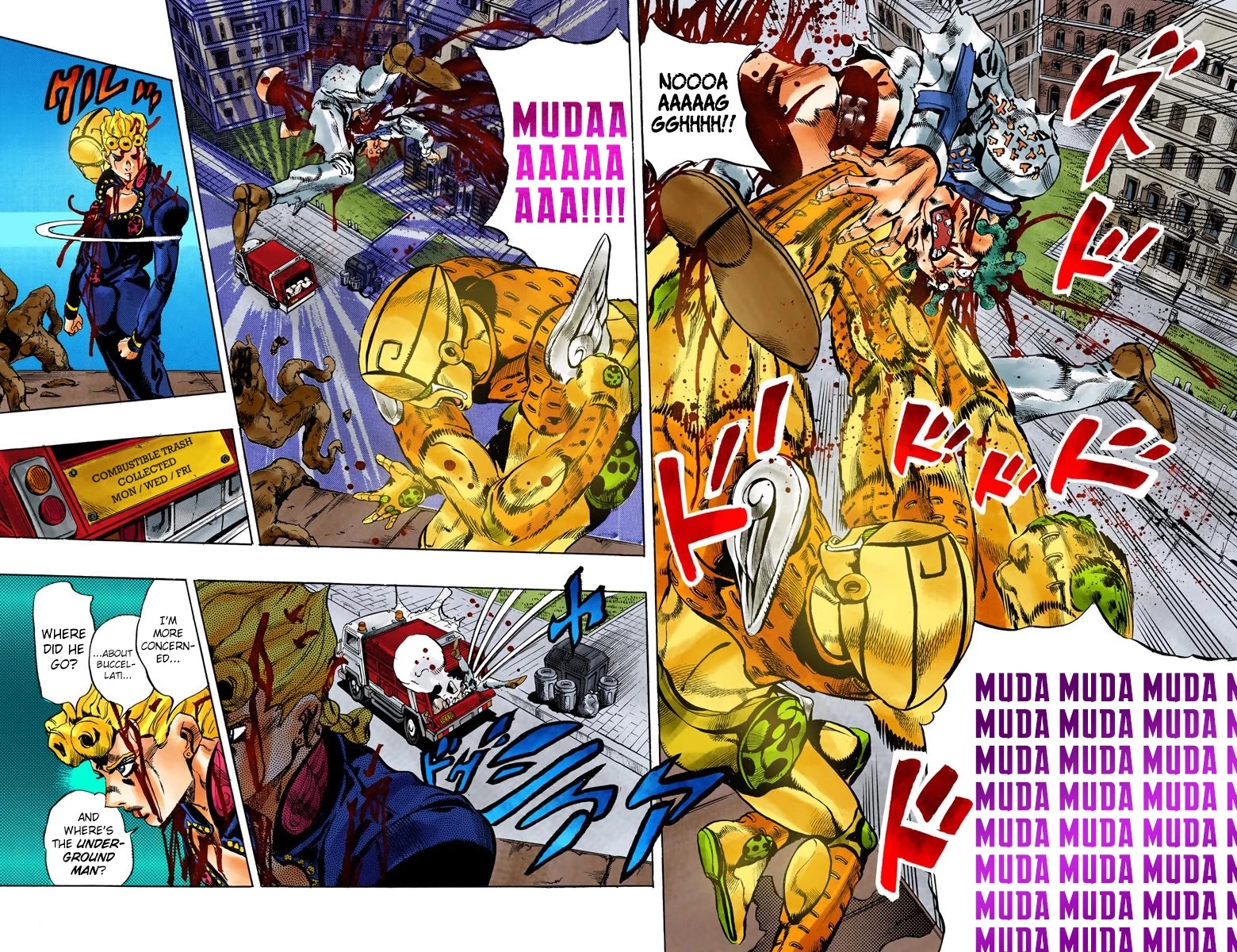 JoJo's Bizarre Adventure Part 5 - Vento Aureo (Official Colored) Chapter 123 page 17 - Chapter 123: Green Day and Oasis Part 9