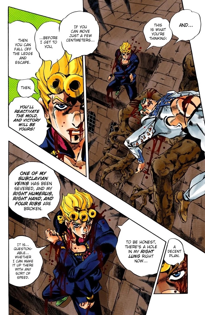 JoJo's Bizarre Adventure Part 5 - Vento Aureo (Official Colored) Chapter 123 page 4 - Chapter 123: Green Day and Oasis Part 9